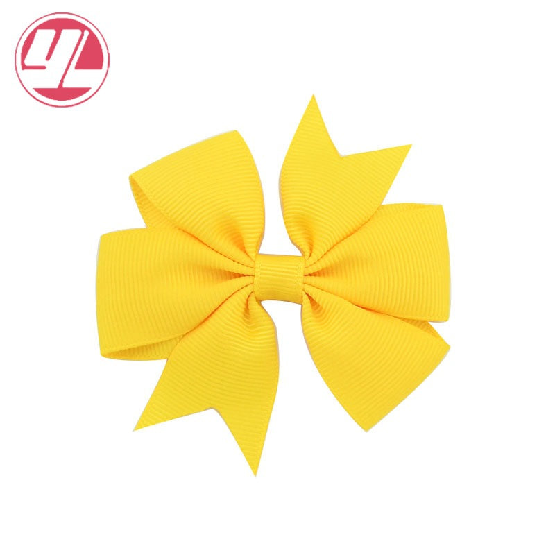 Wholesale 10pcs Handmade Baby Dovetail V Ribbed Ribbon Bow Hairpin